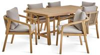 Habitat Hania 6 Seater Wooden Patio Set - Natural