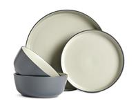 Habitat Two Tone 16 Piece Stoneware Dinner Set