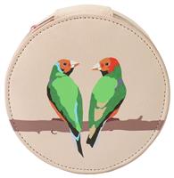 Emily Brooks Round Faux Leather Jewellery Box