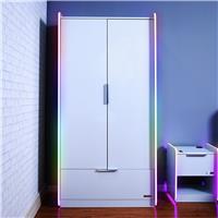 X Rocker Electra 2 Door Wardrobe - White