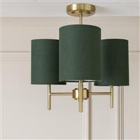 Argos Home Candelabra Steel 3 Light Ceiling Light - Green