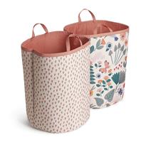 Habitat 124 Litre Floral and Spot Laundry Bag Set - Orange