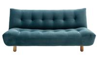 Habitat Kota 3 Seater Velvet Clic Clac Sofa Bed - Teal