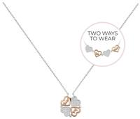 Radley Sterling Silver 18ct Rose Gold Plated Hearts Necklace