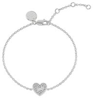 Radley Silver Plated Pave Stone Heart Bracelet