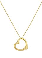 Revere 9ct Gold Floating Heart Pendant Necklace