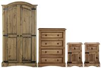 Argos Home Puerto Rico 4 Piece Wardrobe Set - Dark Pine