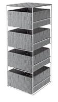 Argos Home 4 Drawer Woven Bathroom Storage Unit - Dove Grey