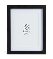 "Habitat 3 Pack Black Wooden Picture Frames - 5x7"""