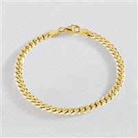 Revere Men's 9ct Gold Plated Sterling Silver Curb Bracelet