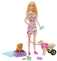 Barbie Walk & Wheel Doll and Wheelchair Puppy Playset