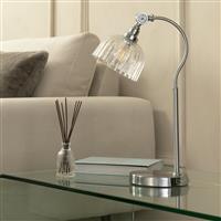 Habitat Gooseneck 47cm Metal Table Lamp - Chrome