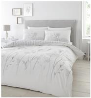 Catherine Lansfield Floral Print White Bedding Set -Kingsize