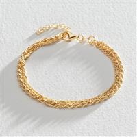 Revere 9ct Gold Plated Silver Triple Strand Bracelet