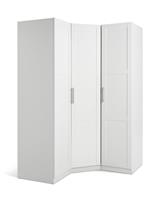 Habitat Munich Panelled Corner 3 Door Wardrobe - White