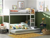 Habitat Detachable Bunk Bed, Trundle & 3 Mattresses-White