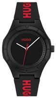 Hugo Men's Black Dial and Black Silicone Strap Watch