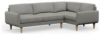 Hutch Slim Reversible Round Arm 5 Seater Sofa - Dove Grey