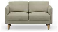 Hutch Fabric Curve Arm 2 Seater Sofa - Oat