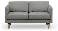 Hutch Fabric Curve Arm 2 Seater Sofa - Dove Grey