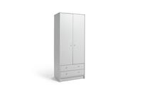 Argos Home Mailbu 2 Door 2 Drawer Wardrobe - White