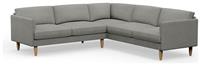 Hutch Fabric Curve Arm 7 Seater Corner Sofa - Dove Grey