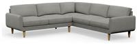 Hutch Fabric Round Arm 7 Seater Corner Sofa - Dove Grey