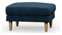 Hutch Fabric Footstool - Ink Blue