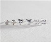 Revere Sterling Silver Cubic Zirconia Studs Set of 3