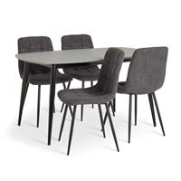 Argos Home Cobin Slate Dining Table & 4 Charcoal Chairs