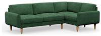 Hutch Slim Reversible Round Arm 5 Seater Sofa - Sage Green