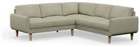 Hutch Plus Fabric Round Arm 5 Seater Corner Sofa - Oat
