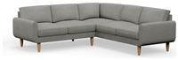 Hutch Plus Fabric Round Arm 5 Seater Corner Sofa - Dove Grey