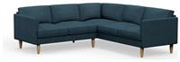 Hutch Plus Reversible Curve Arm 5 Seater Sofa - Aegean Blue