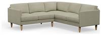 Hutch Plus Fabric Curve Arm 5 Seater Corner Sofa - Oat