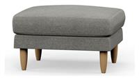 Hutch Fabric Footstool - Dove Grey