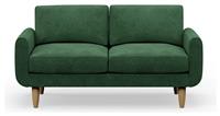 Hutch Velvet Round Arm 2 Seater Sofa - Sage Green