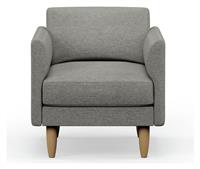 Hutch Fabric Curve Arm Armchair - Dove Grey