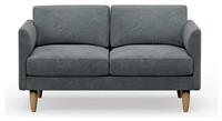 Hutch Velvet Curve Arm 2 Seater Sofa - Slate Grey