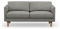 Hutch Fabric Curve Arm 3 Seater Sofa - Dove Grey