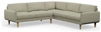 Hutch Fabric Round Arm 7 Seater Corner Sofa - Oat