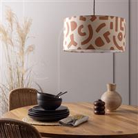 Habitat Terracotta Shapes Easy Fit Drum Lampshade - 40cm