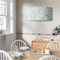 Habitat Bloomsbury Lilac & Blue Floral Drum Lampshade - 49cm