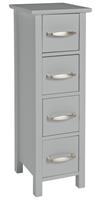 Argos Home Tongue & Groove 4 Drawer Slimline Unit - Grey