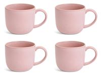 Habitat Set of 4 Reactive Stoneware Mugs - Soft Pink