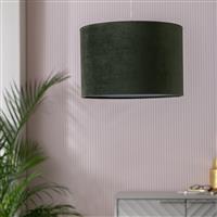 Habitat Chive 20x30cm Velvet Drum Shade - Green