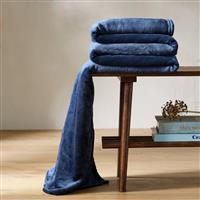 Argos Home Large Fleece Throw - Navy - 220x200cm