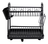 Argos Home 2 Tier Dish Drainer - Black