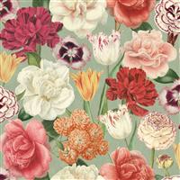 RHS Blooming Bouquet Sage Wallpaper