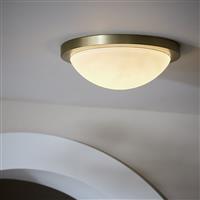 Argos Home Aspley Opal Glass Bathroom Ceiling Light- Brass